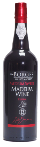 Madeira wine, Medium Sweet, Reserva, Borges, 5 let, polosladké, 750 ml